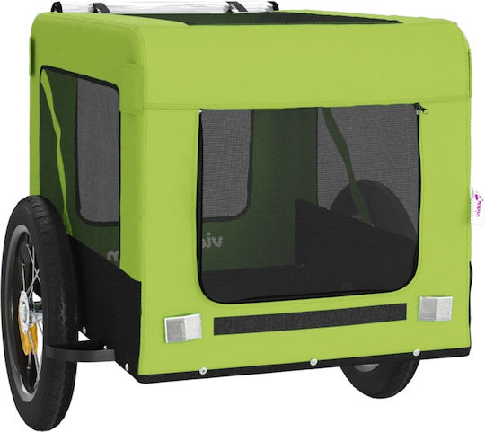 vidaXL Dog Carrying Green Stroller for 30kg Pets L120xW54.5xH53cm