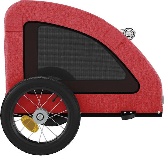 vidaXL Dog Carrying Red Stroller for 30kg Pets L124xW53xH53cm