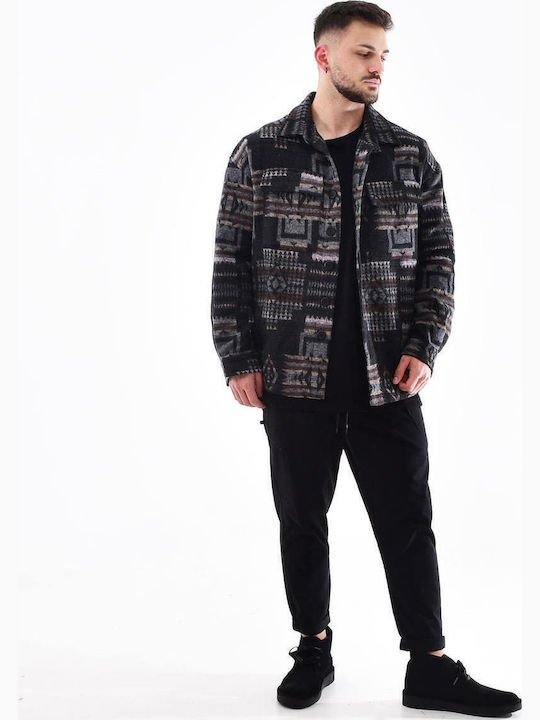 Μακρυμάνικo Overshirt Μαύρο