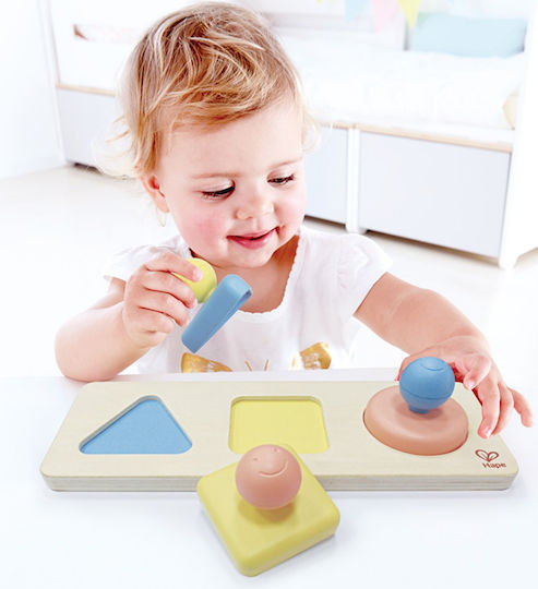 Wooden Kids Peg Puzzle 3pcs Hape
