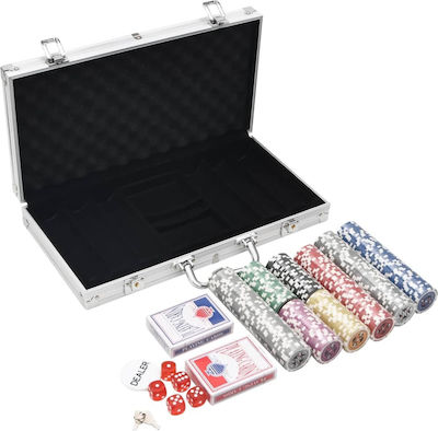 vidaXL Set von 300 nummerierten Pokerchips 40mm / 11.5gr