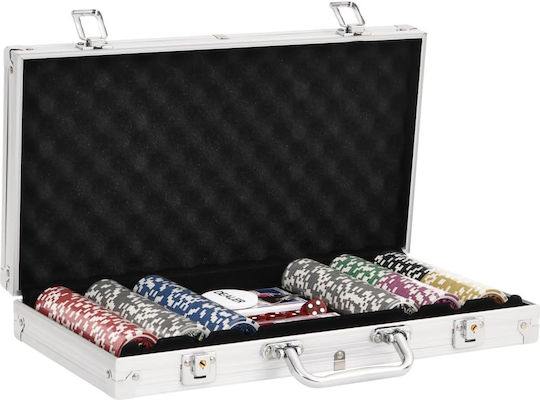 vidaXL Set 300 Poker Chips 40mm / 11.5gr with 5 Decks