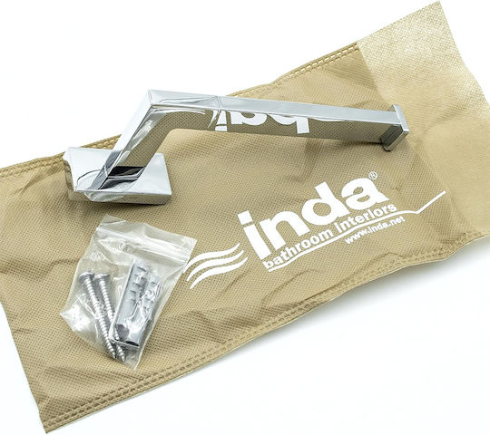 Inda Lea Metallic Paper Holder Wall Mounted Silver