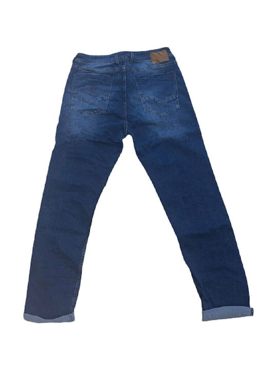 Men's Jeans Pants Elastic with Regular Fit Blue