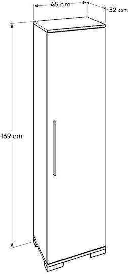 Coloană de Bucătărie Alb 45x32x169buc