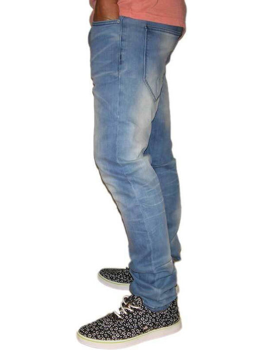 Ανδρικό Παντελόνι Τζιν με Skinny Εφαρμογή Μπλε