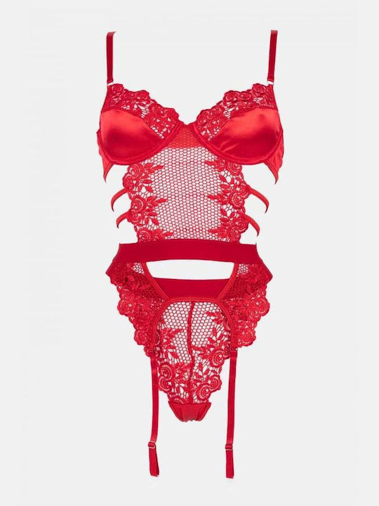 Decoro Sexy Bodysuit Rot