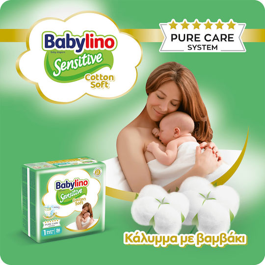 Babylino Tape Diapers Sensitive Cotton Soft No. 4+ for 10-15kg 76pcs