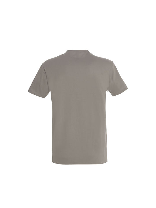 Social T-shirt Khaki Cotton