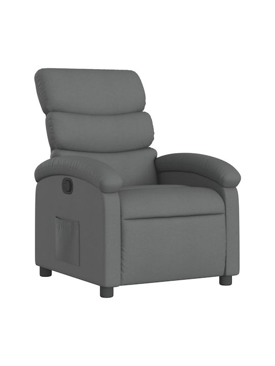 Relax Armchair with Footstool Dark Grey 70x92x99.5cm