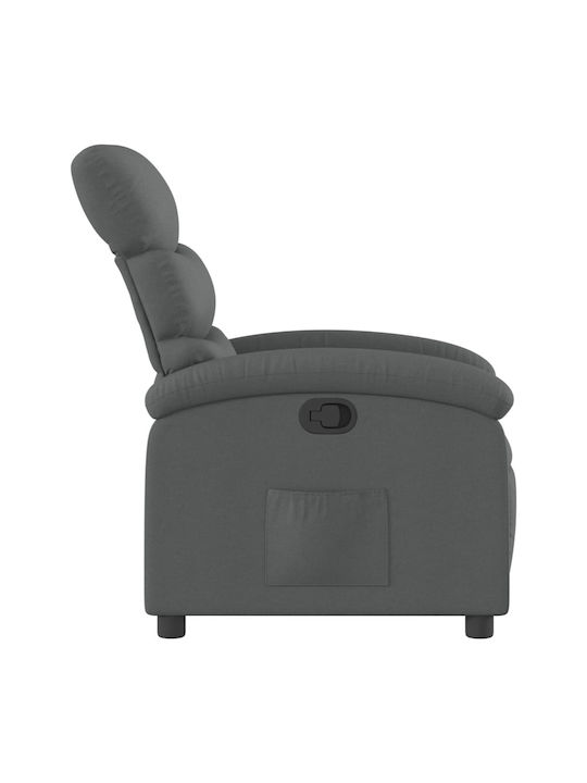 Relax Armchair with Footstool Dark Grey 70x92x99.5cm