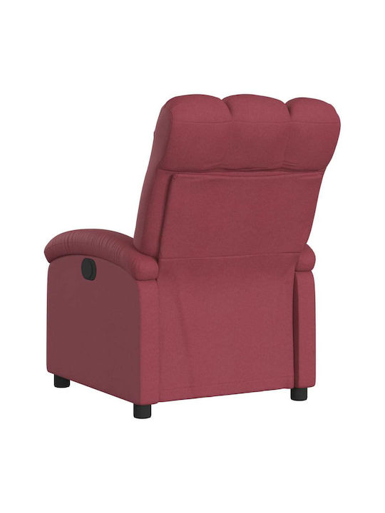 Relaxsessel mit Fußhocker Bordeaux 70x93x101cm