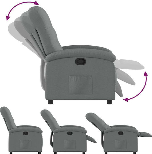 Relaxsessel mit Fußhocker Dark Grey 70x93x101cm