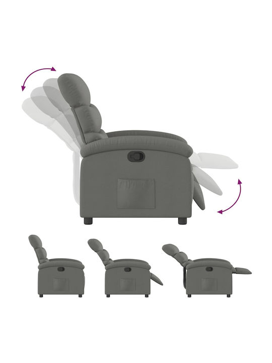 Relax Armchair with Footstool Dark Grey 70x92x99.5cm