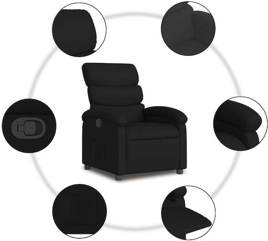 Fotoliu Relax cu Puf Întuneric 70x92x99.5cm