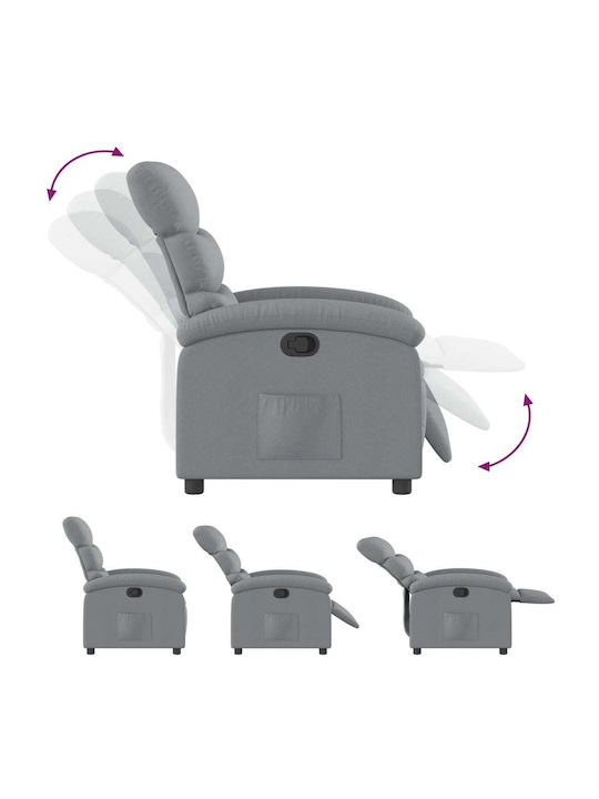 Relaxsessel mit Fußhocker Light Grey 70x92x99.5cm