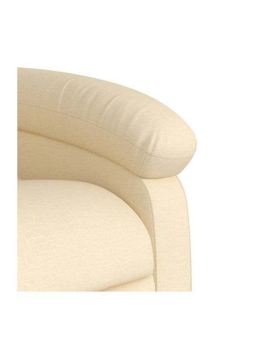 Relax Armchair with Footstool Cream 70x92x99.5cm