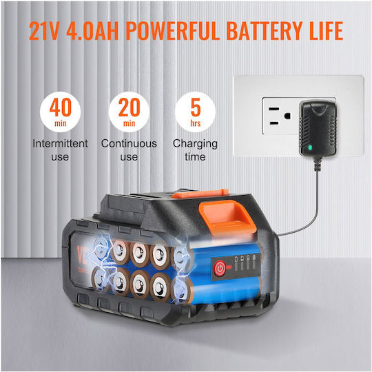 Vevor Pressure Washer Battery 21V 1x4Ah with Pressure 40bar