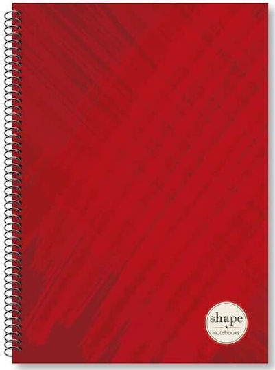 Shape Notebooks Спирал Тетрадка На райета B5 30 Листа Shape 1бр (Различни цветове)