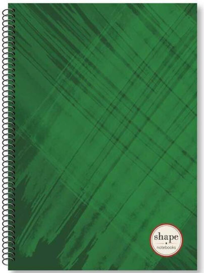 Shape Notebooks Спирал Тетрадка На райета B5 30 Листа Shape 1бр (Различни цветове)