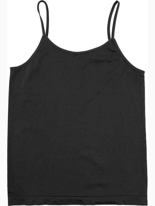 Women's T-Shirt with Spaghetti Strap Black