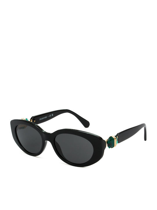 Swarovski Feminini Ochelari de soare cu Negru Cadru și Negru Lentilă SK6002 100187
