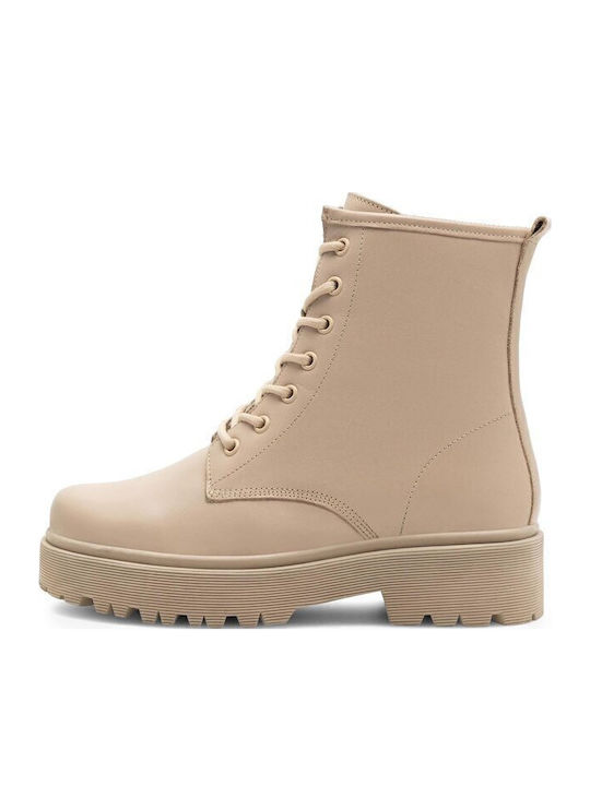 Damen Chelsea Stiefeletten Beige