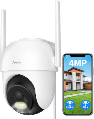 Arenti AREOP1 IP Κάμερα Παρακολούθησης Wi-Fi 4MP Full HD+ Αδιάβροχη με Αμφίδρομη Επικοινωνία