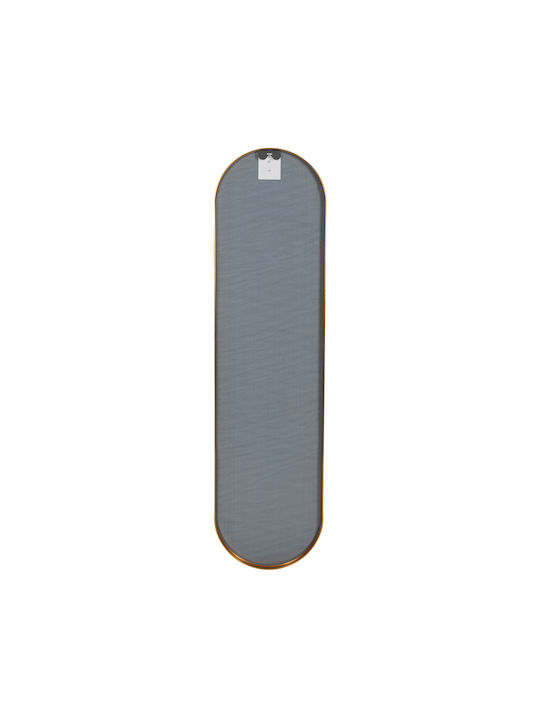 HomeMarkt Wandspiegel Ganzkörper Oval mit Gold Metallisch Rahmen 149x38.5cm 1Stück