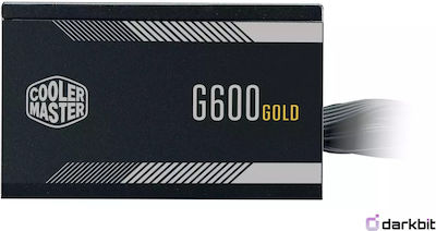 CoolerMaster 600W Black Computer Power Supply Full Wired 80 Plus Gold (MPW-6001-ACAAG-NL)