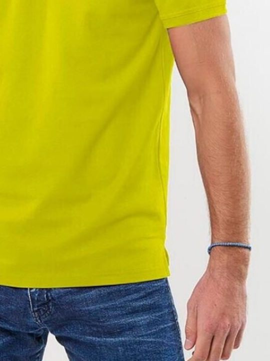 Cotton Point Men's Short Sleeve Blouse Polo Lime