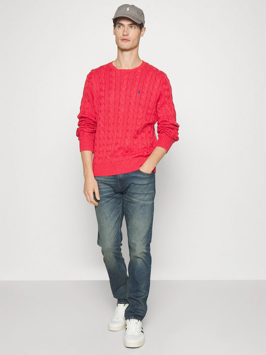 Ralph Lauren Men's Long Sleeve Sweater Flush Red Heather