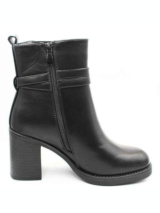 Plato Women's Ankle Boots with High Heel Black