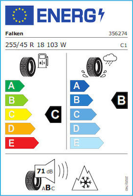 Falken Euroall Season 255/45R18 103W XL Tyre for Car