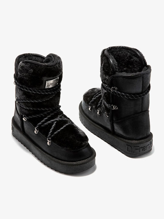 Nordic Trk Women's Ankle Boots with Fur Black