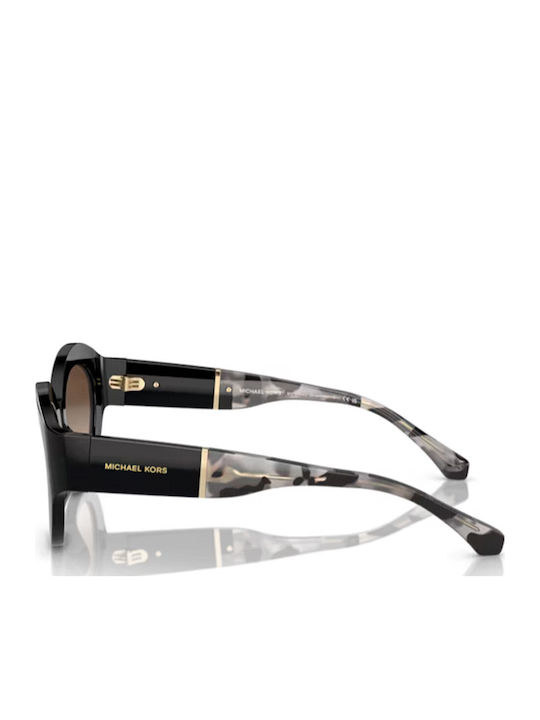 Michael Kors Brussels Women's Sunglasses with Black Plastic Frame and Brown Lens