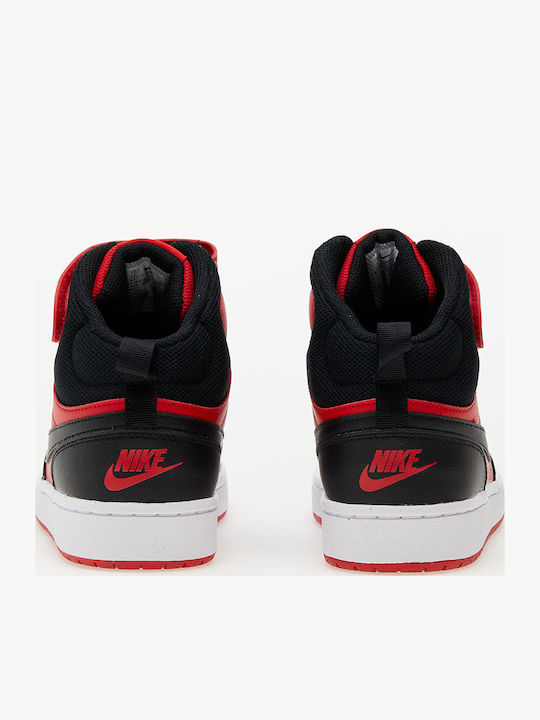 Court Borough Mid 2 Παιδικά Sneakers High με Σκρατς Κόκκινα CD7782-602