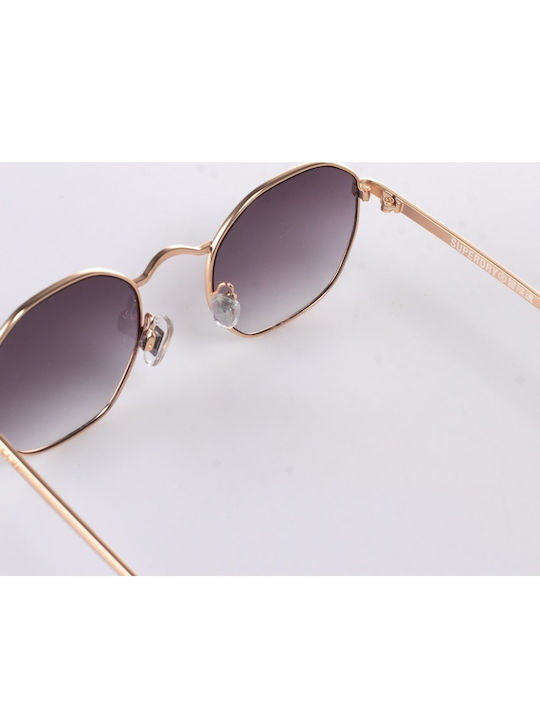 Superdry Vintage Script Women's Sunglasses with Black Metal Frame and Black Lens Y9710002A-6VC