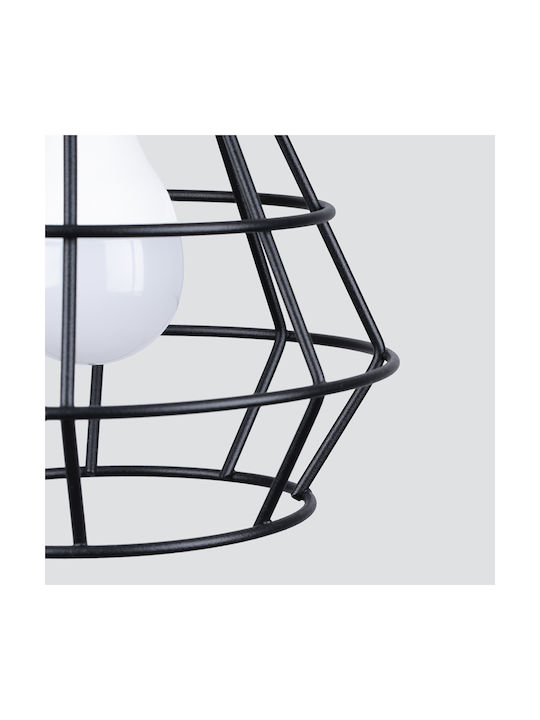 Sollux Pendant Light Black for 4 Bulbs E27 38x38x20cm
