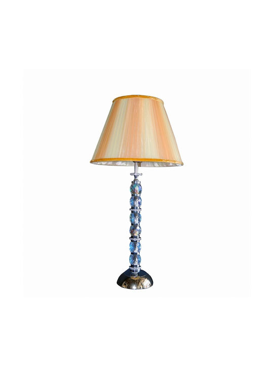 DITS Lighting Crystal Table Lamp with Yellow Shade