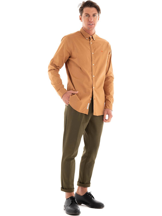 Scotch & Soda Essential Πουκάμισο Camel.