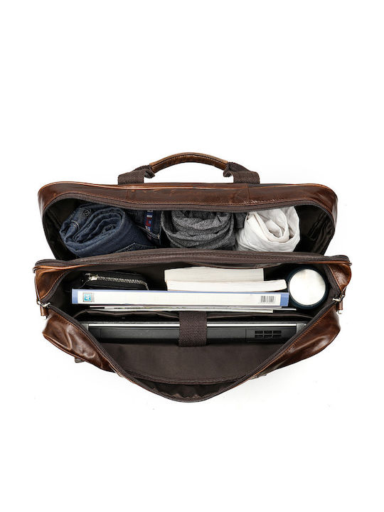 Leather Men's Briefcase Brown