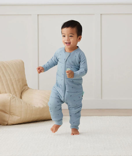 Ergo Pouch Χειμερινός Υπνόσακος με Πόδια Sleep Onesie 2.5 tog Γαλάζιος