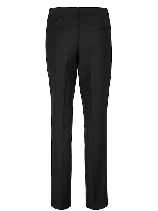 Neoblu Women's Fabric Trousers with Elastic Deep Black