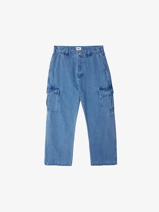 Men's Jeans Pants Cargo Light Indigo