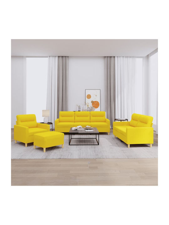 Set de Sufragerie 3 Scaune & 2 Scaune & Fotoliu & Scaun & Taburet Light Yellow
