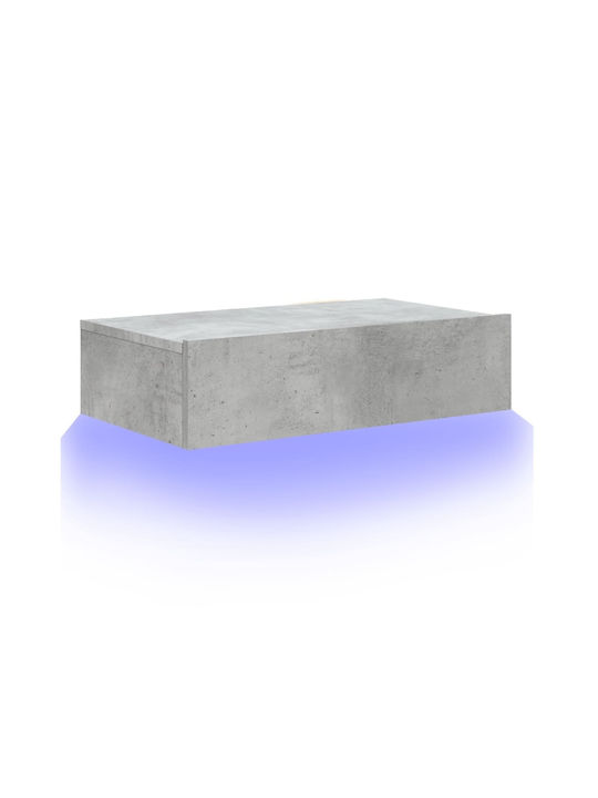 Έπιπλο Τηλεόρασης με Φωτισμό LED Γκρι Μ60xΠ35xΥ15.5cm