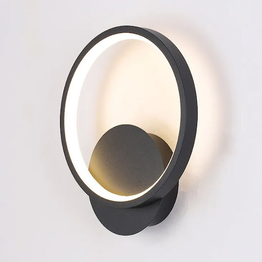 Keskor Lamp Wall with Integrated LED Black 20x5.5x23cm