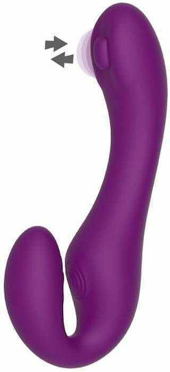 Xocoon Strapless Strap On με Dildo με Δόνηση σε Μωβ Χρώμα