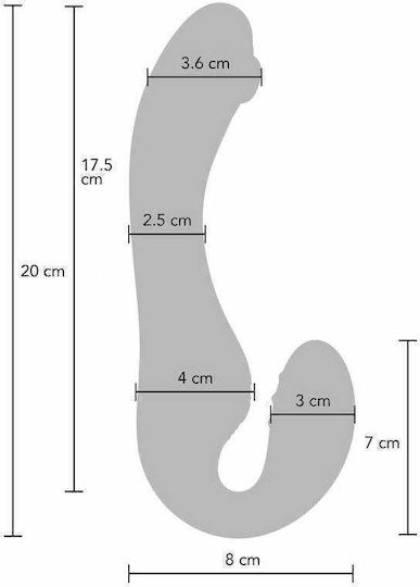 Xocoon Strapless Strap On με Dildo με Δόνηση σε Μωβ Χρώμα